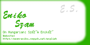 eniko szam business card